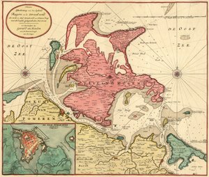 New Drawing of the Island of Rügen and the Stralsund as well as the City of Stralsund and the New Deep with All Its Situations in Large with Privilege by Gerard van Keulen